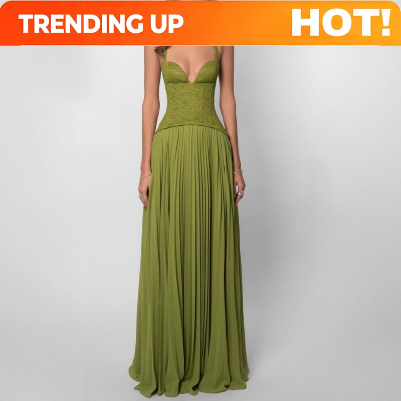 Maxi Dress Halter - Abito lungo sexy scollato all'americana da