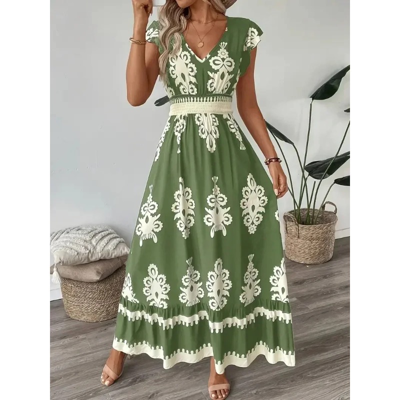 Abito a trapezio con scollo a  - Romper Floral Print recensione e prezzo